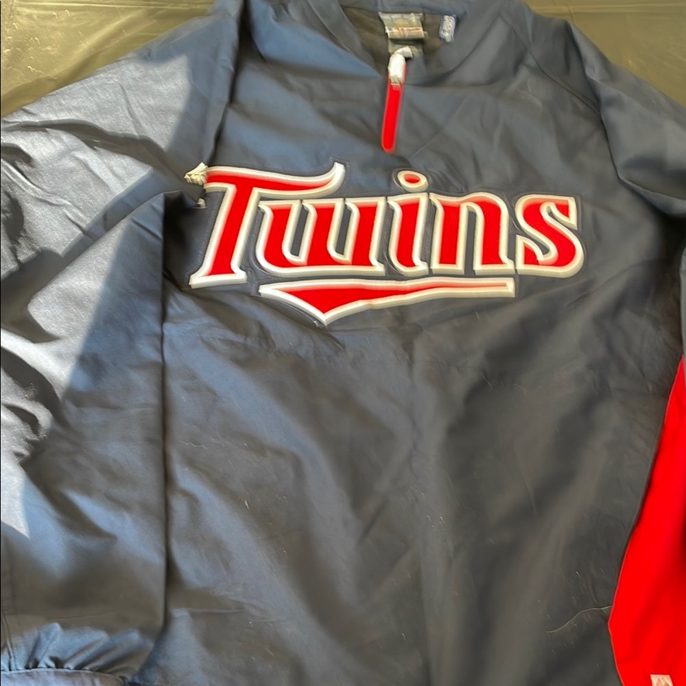 Minnesota Twins Majestic Cool Base 1/4 Zip Pullover Jacket Men's Large NEW